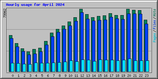 Hourly usage for April 2024