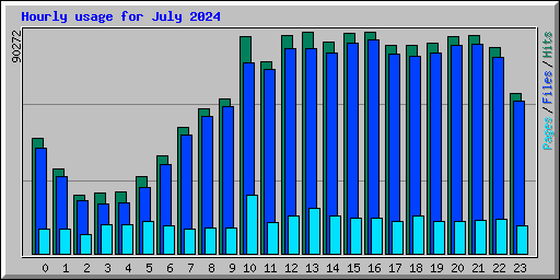 Hourly usage for July 2024